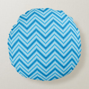 Chevron Pattern Background Round Cushion