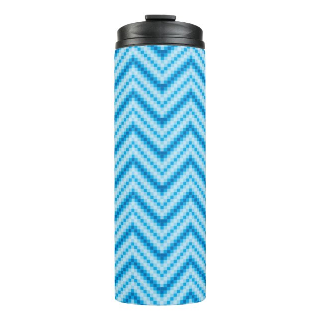Chevron Pattern Background Thermal Tumbler (Front)