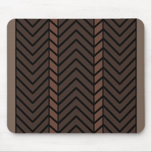 Chevron Pattern Brown Mouse Mat