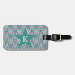 Chevron Pattern custom luggage tag