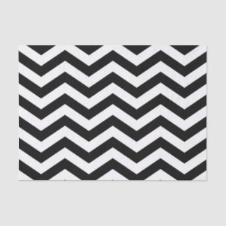 Chevron Pattern in Black and White Tissue Paper