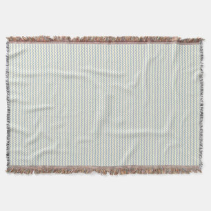 Chevron pattern light blue cream throw blanket