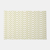 Chevron Pattern Lime Green on Cream White Zigzag