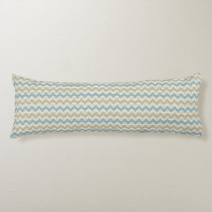 Chevron pattern on linen texture body cushion