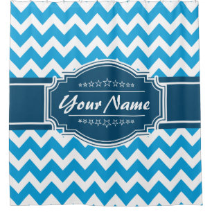 Chevron Pattern Personalised Shower Curtain #12