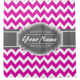 Chevron Pattern Personalised Shower Curtain #13