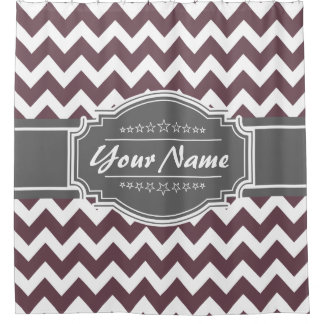 Chevron Pattern Personalised Shower Curtain #4