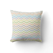 Chevron Pattern pillow - pastel colours