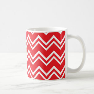 Chevron Pattern Red Coffee Mug