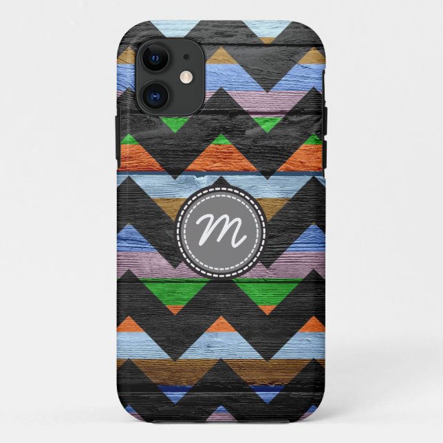Chevron pattern vintage wood Case-Mate iPhone case (Back)