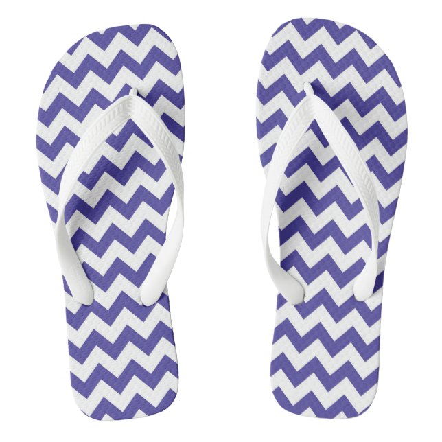 Chevron Patterned Flip Flops (Footbed)