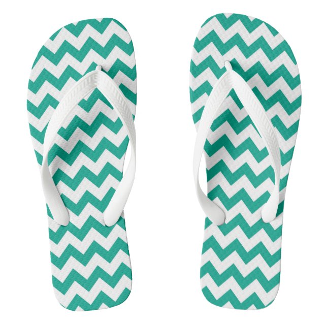 Chevron Patterned Flip Flops (Footbed)