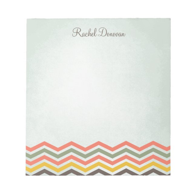 Chevron Personalised Notepad (Front)