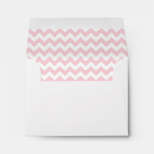 Chevron Pink & White Lined Envelope