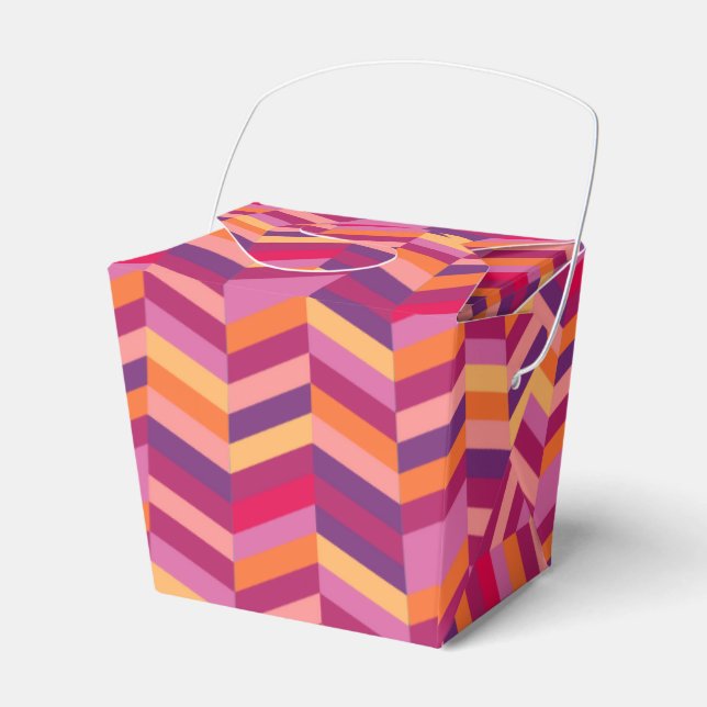 Chevron purple orange red sample gift box (Front Side)