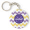 Chevron Purple Yellow Monogrammed Circle Stitches