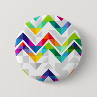 Chevron Rainbow 6 Cm Round Badge