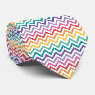 Chevron Rainbow Pattern Tie
