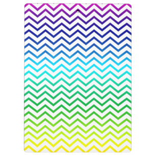 Chevron Rainbow Pattern Zigzag Clipboard
