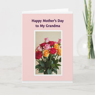 Chevron Rose Bouquet Card
