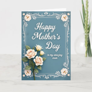 Chevron Rose Celebration Card