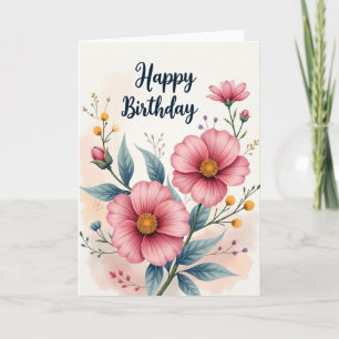 Chevron Roseate Bloom Card