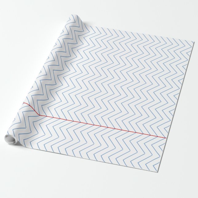 Chevron Ruled Notebook Paper - Wrapping Paper (Unrolled)