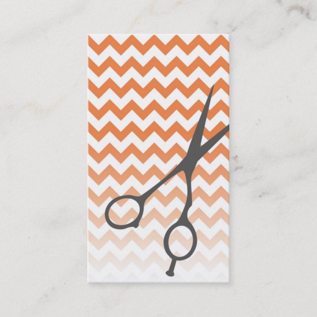 Chevron Shears Barber/Cosmetologist Business Card (Front)