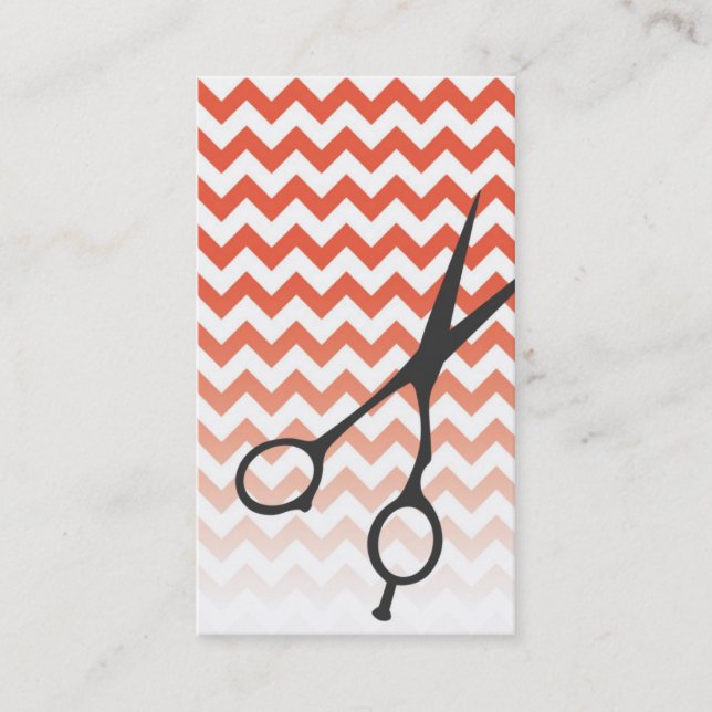 Chevron Shears Barber/Cosmetologist Business Card (Front)