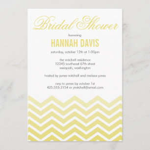 Chevron Shower Invitation