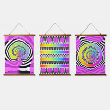 Chevron Spirals Lines Series of 3