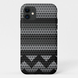 Chevron Stainless Steel Hole Metal 2 iPhone 11 Case