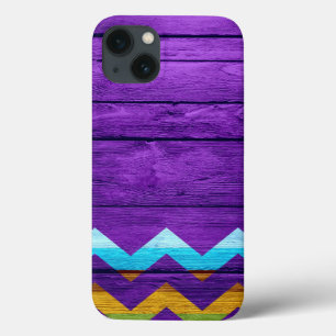 Chevron Stripe Modern Wood #2 iPhone 13 Case