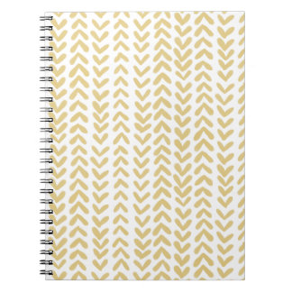 Chevron stripe - ocher yellow notebook