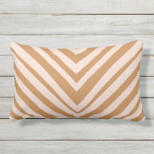 chevron striped terracotta and pink outdoor pillow