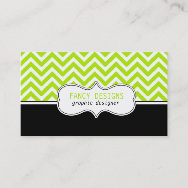 Chevron Stripes Business Card (Front)