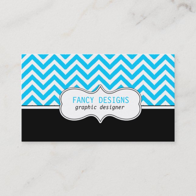 Chevron Stripes Business Card (Front)