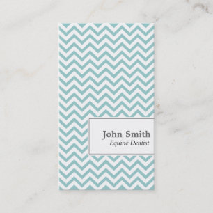Chevron Stripes Equine Dentist Business Card