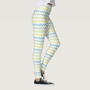 chevron stripes in pastel colours leggings