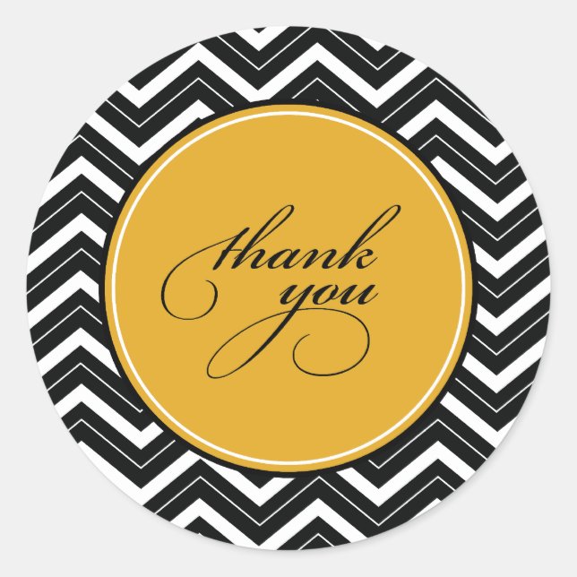 CHEVRON STRIPES | THANK YOU LABELS (Front)