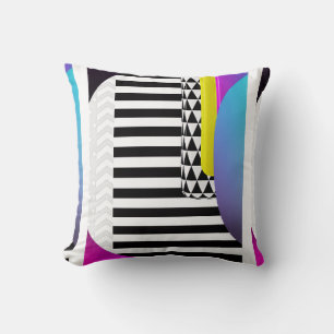 Chevron Stripes Triangles Cushion