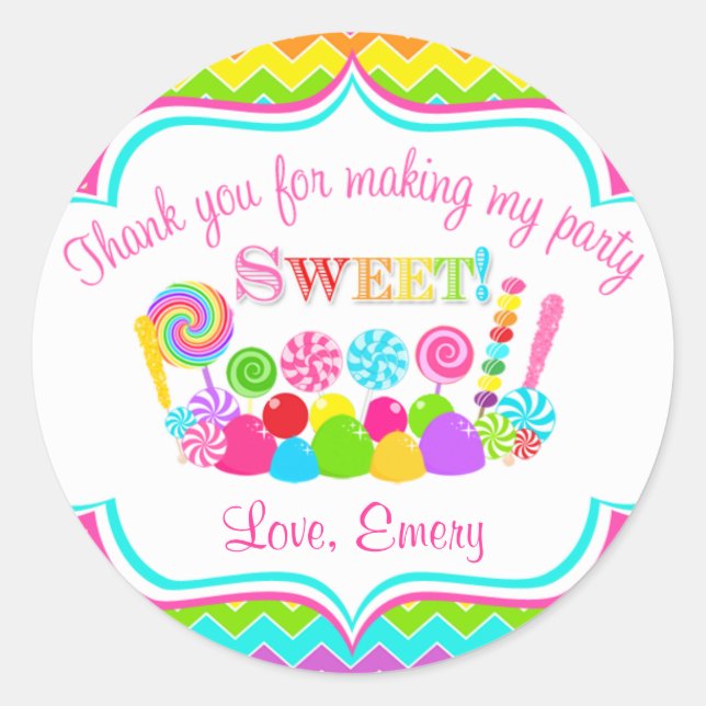 Chevron Sweet Shoppe Sticker (Front)