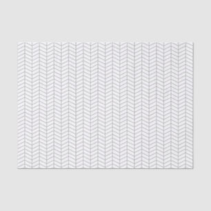 Chevron Tissue Paper - Gray on White