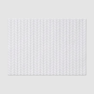 Chevron Tissue Paper - Grey on White