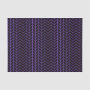 Chevron Tissue Paper - Purple on Black