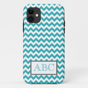 Chevron Turquoise & White iPhone 5 Case