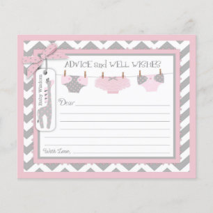 Chevron Tutu Diapers Advice Card