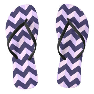 Chevron Violet Flip Flops