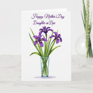 Chevron Violet Floral Card