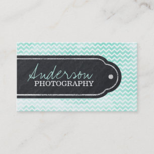 Chevron Watercolour Business Card